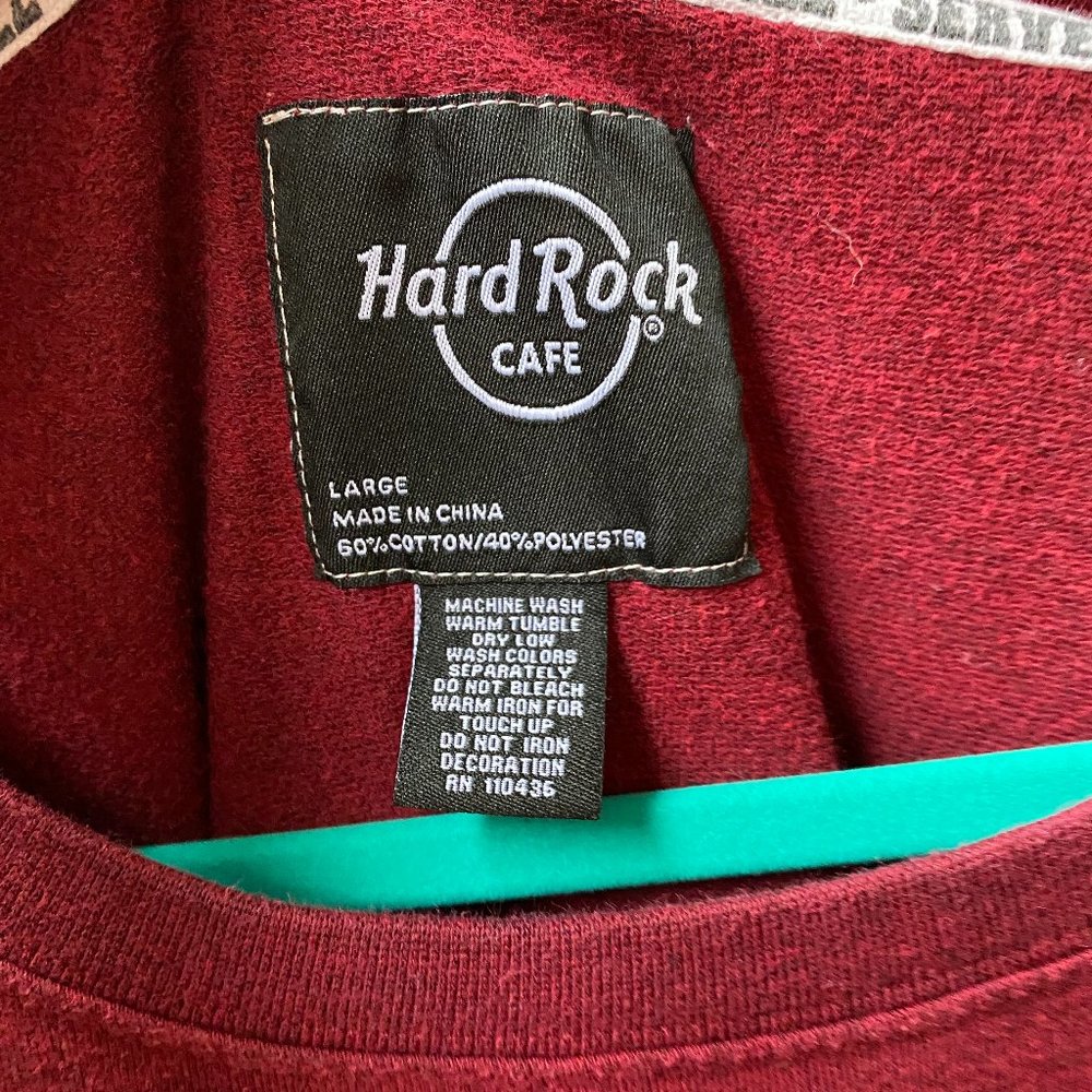Hard Rock Block Letters Pullover Sweatshirt Large - Picture 3 of 4
